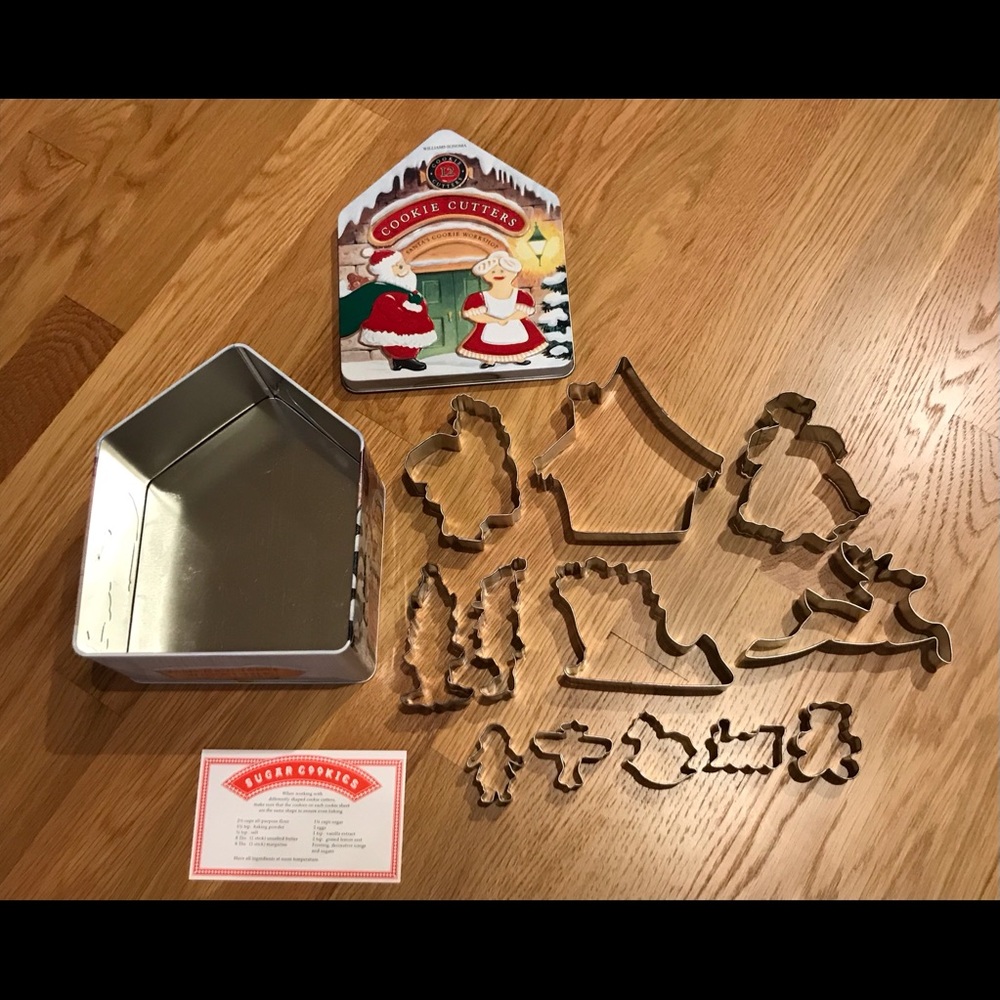 Santa’s Cookie Workshop 12 Cutters w/ Tin